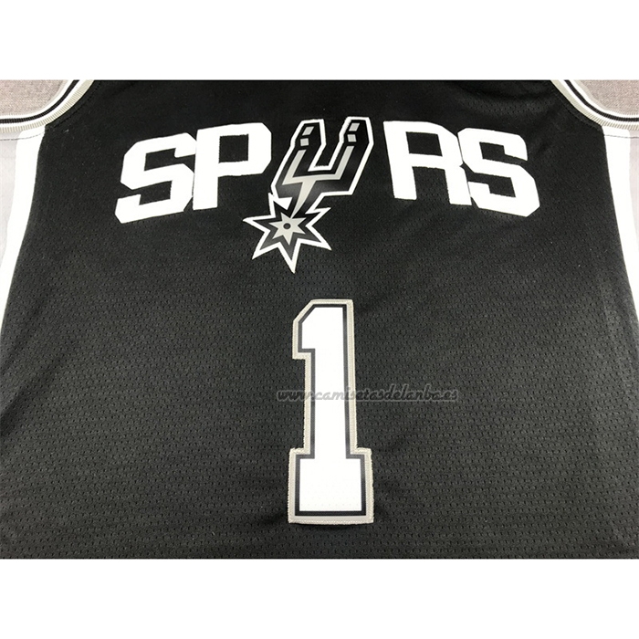 Camiseta San Antonio Spurs Victor Wembanyama NO 1 Icon 2022-23 Negro